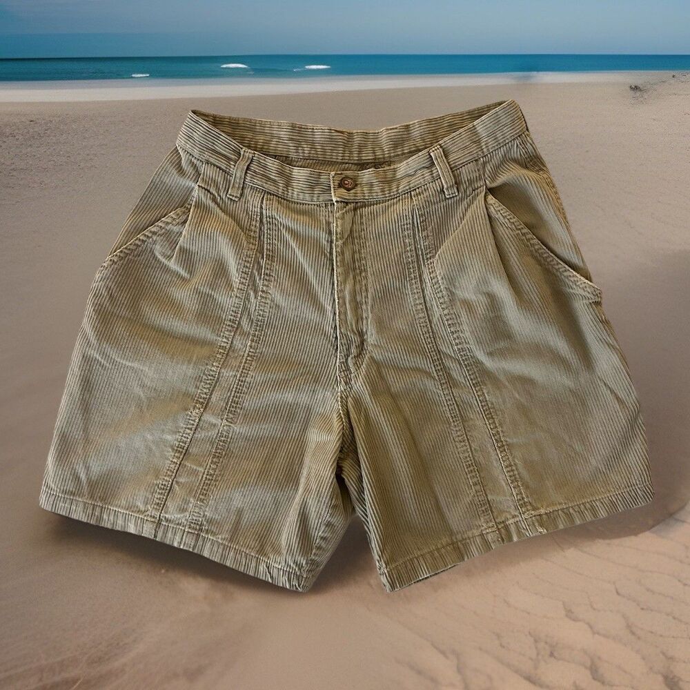 Ocean Pacific OP Men’s Vintage 70’s/80’s Corduroy Shorts Beige Tan Size 30 6.5”